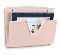 CEP 1 cestino magnetico da parete rosa polveroso, espositore per ufficio, documenti, formato 24 x 32 cm, organizer per cartelle magnetiche