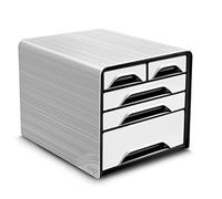 CEP 1072130121 - schedario con 5 cassetti da scrivania, 360 x 288 x 270 mm, colore: Bianco E Nero