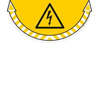 CEP - 7010-15 - Adesivo segnalatore Take Care - da terra - "rischio elettrico - 70 x 35 cm - CEP - 80657 - Conf. da 1 Pz. - 7010-15