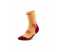 CEP Core Run Socks Mid Cut 5.0, calze da corsa, donna, giallo 34-37 Marigold/Burgundy
