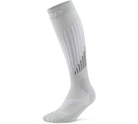 CEP Calze Uomo Core Run Merino alte, grigio chiaro/bianco