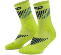 CEP Core Run Merino Socks Mid Cut 3.0, calze da running, donna, giallo 40-43 Lime/Blue