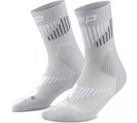 CEP Core Run Merino Socks Mid Cut 3.0, calze da running, donna, grigio 34-37 Grey/White