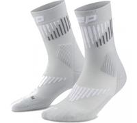 CEP Core Run Merino Socks Mid Cut 3.0, calze da running, uomo, grigio 45-48 Grey/White