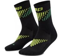 CEP Core Run Merino Socks Mid Cut 3.0, calze da running, uomo, nero 42-45 Black/Lime