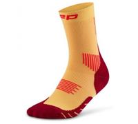 CEP Core Run Socks Mid Cut 5.0, calze da corsa, donna, giallo 37-40 Marigold/Burgundy
