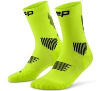 CEP Core Run Socks Mid Cut 5.0, calze da corsa, donna, lime 34-37 Lime/Black