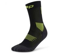 CEP Core Run Socks Mid Cut 5.0, calze da corsa, uomo, nero/verde 42-45 Black/Lime