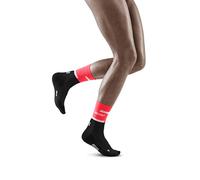 CEP Donna The Run Socks Mid Cut V4 Abbigliamento da Running Calze da Corsa Pink/Black - Rosa IV