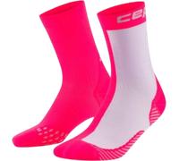 CEP Half&Half Mid-Cut Running Socks Women Calze IV Rosa