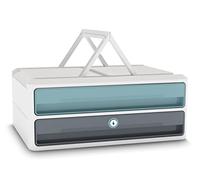 Cep Modulo MoovUp Secure 2 grandi cassetti 9-111 Verde Acqua/Grigio Ora