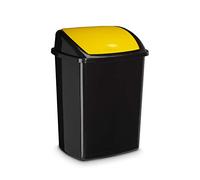 CEP Rossignol 91947 - Pattumiera con coperchio per inserimento di rifiuti, 50 l, colore: Giallo
