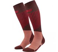 CEP Ski Ultralight Socks Tall 3.0, calze da sci, uomo, marrone IV Brown/Dark Red