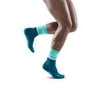 CEP Uomini The Run Socks Mid Cut V4 Abbigliamento da Running Calze da Corsa Ocean/Petrol - Blu IV