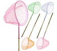 Cepewa 4 retini da pesca colorati a forma di pesce per bambini con asta di bambù