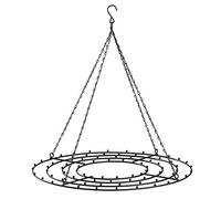 Cepewa Corona in metallo da appendere e decorare, diametro 42 cm, gancio per la decorazione della casa (1 ghirlanda in metallo)