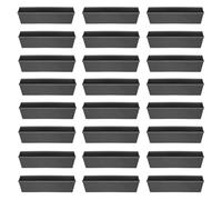 Cepewa Fioriera per Pallet Europei, Set da 24 Vasi in Plastica, Larghezza 38 cm, Colore Nero, Resistente alle Intemperie