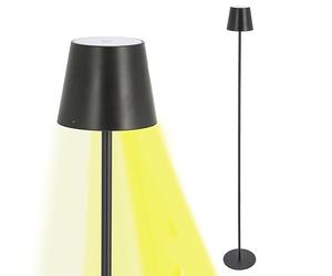 Cepewa Lampada a stelo a LED con funzione touch, colore nero, dimmerabile, luce bianca calda, 10 x 120 cm, 27 LED, cavo di ricarica USB a USB-C (nero)