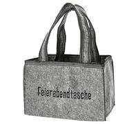 Cepewa Portabottiglie "Borsa festiva" | 22,5 x 15 x 14 cm ricamo in feltro | Borsa per bottiglie per 6 bottiglie (1 portabottiglie per festività)