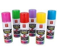 Cepewa Set di 6 gessetti spray, ca. 100 ml ciascuno, colori assortiti