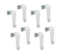 Cepewa - Set di 8 ganci per porta e finestra, da appendere, colore: Bianco