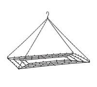 Cepewa Struttura in metallo rettangolare da appendere e decorare, 52 cm, gancio decorativo per la casa (1 telaio in metallo)