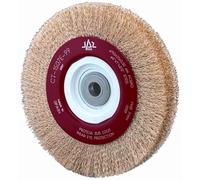 Cepillo circular alambre ondulado, diam. 225, 3 hileras, multieje, acero latonado 0,30