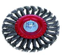 Cepillo circular alambre trenzado 1 hilera, diam. 100, rosca M14, acero gris 0,5mm
