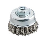 Cepillo de copa de alambre de acero trenzado, 65 mm