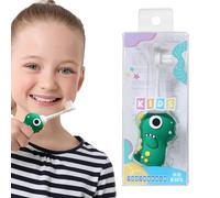 Cepillo de dientes para niños de dinosaurio,Cepillo de dientes para niños | Cepillo de dientes de entrenamiento para niños con cabezal de cepillo de tamaño infantil | Cepillo de dientes pa