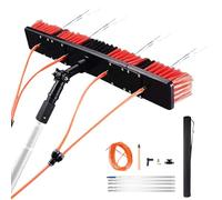 Cepillo De Limpieza De Paneles Solares Exteble Con Pértiga De 5-12 M Con Suministro De Agua, Cabezal Telescóo De 35/55 Cm Para Un Mantenimiento Eficiente De Ventanas, Techos Y Paneles Fotovo