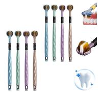 Cepillo Dental De Limpieza Multiángulo De Tres Cabezales, Three-Headed Multi-Angle Cleaning Toothbrush, 360° Clean for Comprehensive Care of Teeth and Gums, Teeth and Gums Care for Adults (8 PCS)