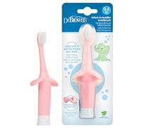 Dr. Brown's Spazzolino da denti da bambino a bambino, morbido per i primi denti del bambino, elefante rosa, 0-3 anni (i colori/stili possono variare)