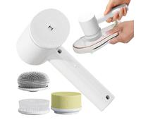 Cepillo Eléctrico Inalámbrico Ligero - Limpiador Impermeable Con 3 Cabezales Intercambiables Para Baño, Cocina, Suelo, Azulejos, Juntas, Inodoro, Coche, Alfombra Y Ventanas