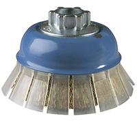 Cepillo taza Ondulada HS con guarda, diam. 75, acero inoxidable 0,30 Rosca M14
