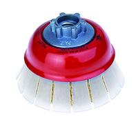 Cepillo taza Ondulada HS con guarda, diam. 75, acero latonado 0,30 Rosca M14
