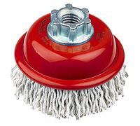 Cepillo taza Ondulada HS diam. 75, acero plastificado rosca M14