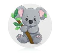 Ceppi di tagliere, blocco di taglio stampato koala foglia verde, blocco di taglio della frutta, blocco di taglio ispessito, blocco di taglio rotondo