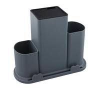 Ceppi Portacoltelli Vuoti, 4 in 1 Ceppo Coltelli da Cucina Universale, Blocco Porta Coltelli Quadrato, Ceppo Portacoltelli da Cucina, Bloque de Cuchillos Pratico, Soporte Cuchillos Cocina (Grigio)