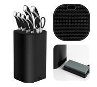 Ceppo Coltelli da Cucina Vuoto, Universal Porta Coltelli con Cote Integrata, Moderno Staccabile Portacoltelli Set Ceppo da Cucina per Facile Pulizia Salvaspazio