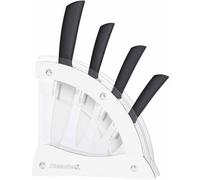 Ceppo con 4 Coltelli in Ceramica Alexander Vela Bianco