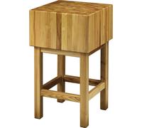 CEPPO IN LEGNO CON SGABELLO cm 70X40X90H spessore cm 25 PROFESSIONALE macelleria
