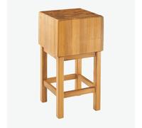 Ceppo in Legno massello con piedistallo 60x40x25xh 90 cm peso 47 kg in legno di Acacia stagionato con lavorazione dentatura maschio Femmina legno