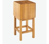 Ceppo in Legno massello con piedistallo 60x60x35xh 90 cm peso 56 kg in legno di Acacia stagionato con lavorazione dentatura maschio Femmina legno