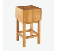 Ceppo in Legno massello con piedistallo 70x50x17xh 90 cm peso 60 kg in legno di Acacia stagionato con lavorazione dentatura maschio Femmina legno