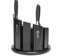 Ceppo magnetico per coltelli 747 (MKB 747), resistente, doppio lato e supporto, in grado di contenere fino a 16 coltelli (nero)