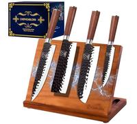 Ceppo magnetico per coltelli da cucina, striscia magnetica per coltelli, senza foratura, supporto magnetico in legno per coltelli da cucina (coltello non incluso)