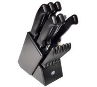 Ceppo Master Black con 13 Coltelli Manico Antiscivolo Sanelli Skin Nero