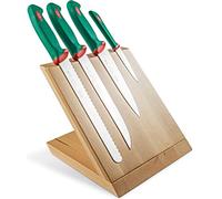 Ceppo Obliquo Magnetico 4 Coltelli Manico Antiscivolo Sanelli Premana Verde/Rosso