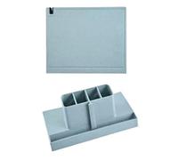 Ceppo Per Coltelli Da Casa Cucina Blocco Coltelli Magnetico Design AntiscivoloPortacoltelli In PP Con Buccia Di Riso Naturale Multifunzione(Blue)